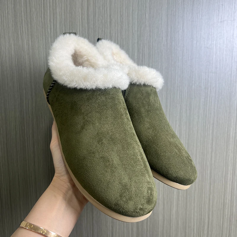 High End Men  Women Flat Shoes Couple's Snow Boots Small Potatoes Winter Anti Slip Exquisite  Warm Casual Shoes