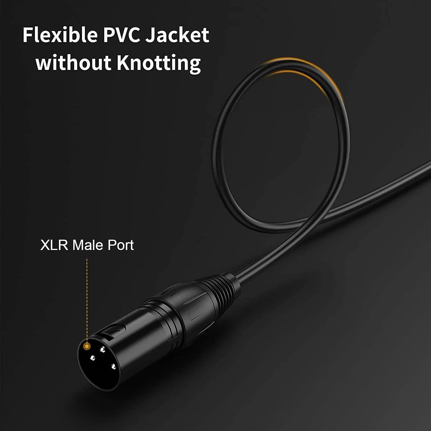 Balanced XLR Male to Jack 1/8 Inch Male Cable for Smartphones, Players, PCs, Laptop connect to Mixing Console, Amplifer, Speaker