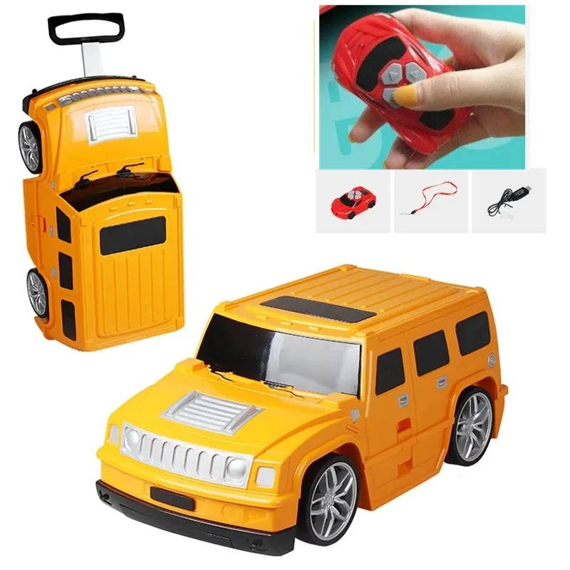 Kids Remote Control Suitcase Car style Travel Trolley Luggage Suitcase for boys carry on suitcase kids Rolling luggage suitcase