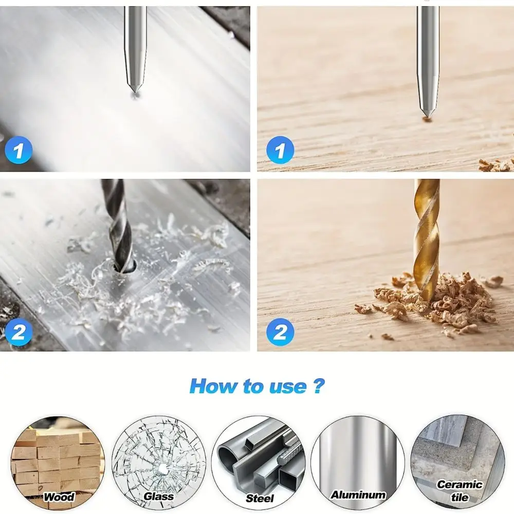 Automatic Center Punch Adjustable Spring Loaded Heavy Duty Steel Tool For Accurate Drilling Metal Wood And Car Escape Hammer