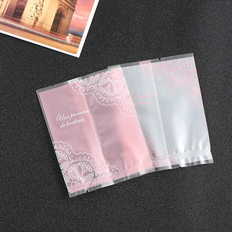 

High grade printing frosted translucent machine sealed bag moon cake cookies egg yolk crisp biscuit packaging customized