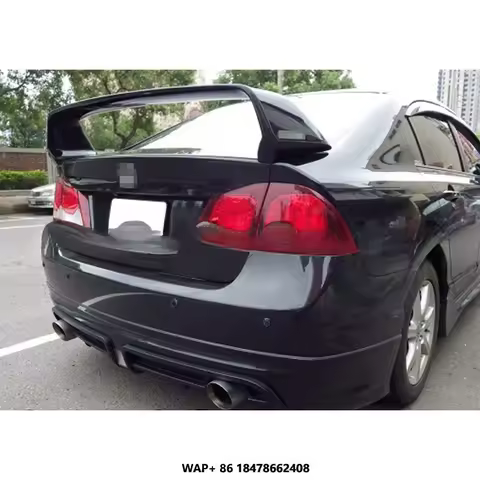 For 8th Gen FD2 2006+ M Style Carbon Fiber Spoiler Rear Trunk Lip Tail Wing for Type R Si Add M Winglet