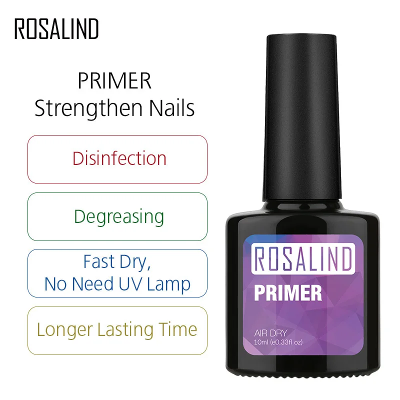 Rosalind base superior casaco 10ml embeber fora uv gel polonês manicure arte design magia removedor primer gel laca longa duração unha polonês