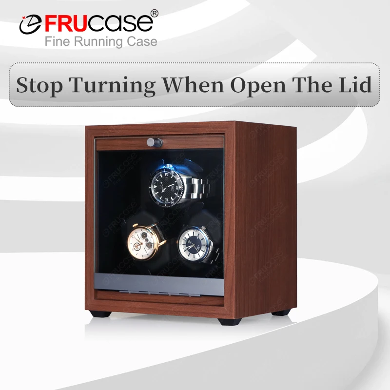 FRUCASE Watch Winder for Automatic Watches Automatic Winder for 3 Watches Watch Box