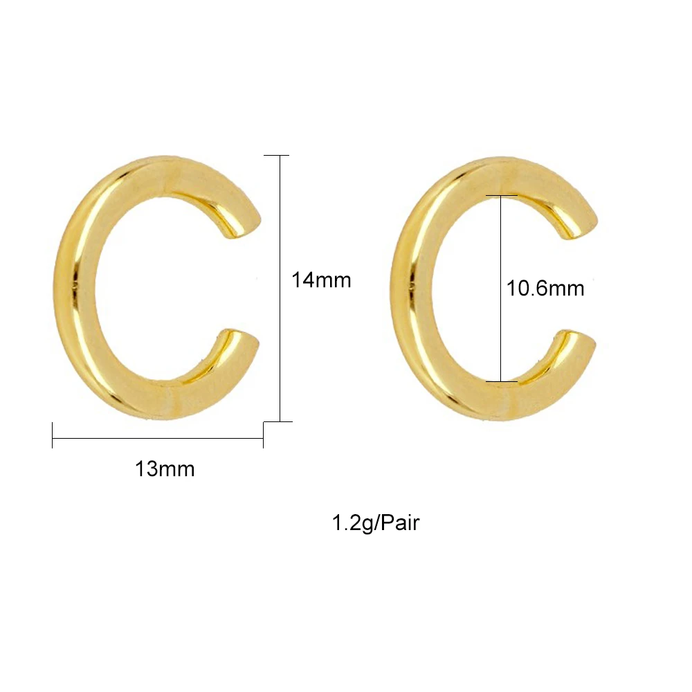 KEYOUNUO Summer Zircon Stud Hoop Earrings For Women Gold Filled Silver Color Fake Piercing CZ EarCuffs Party Jewelry Wholesale