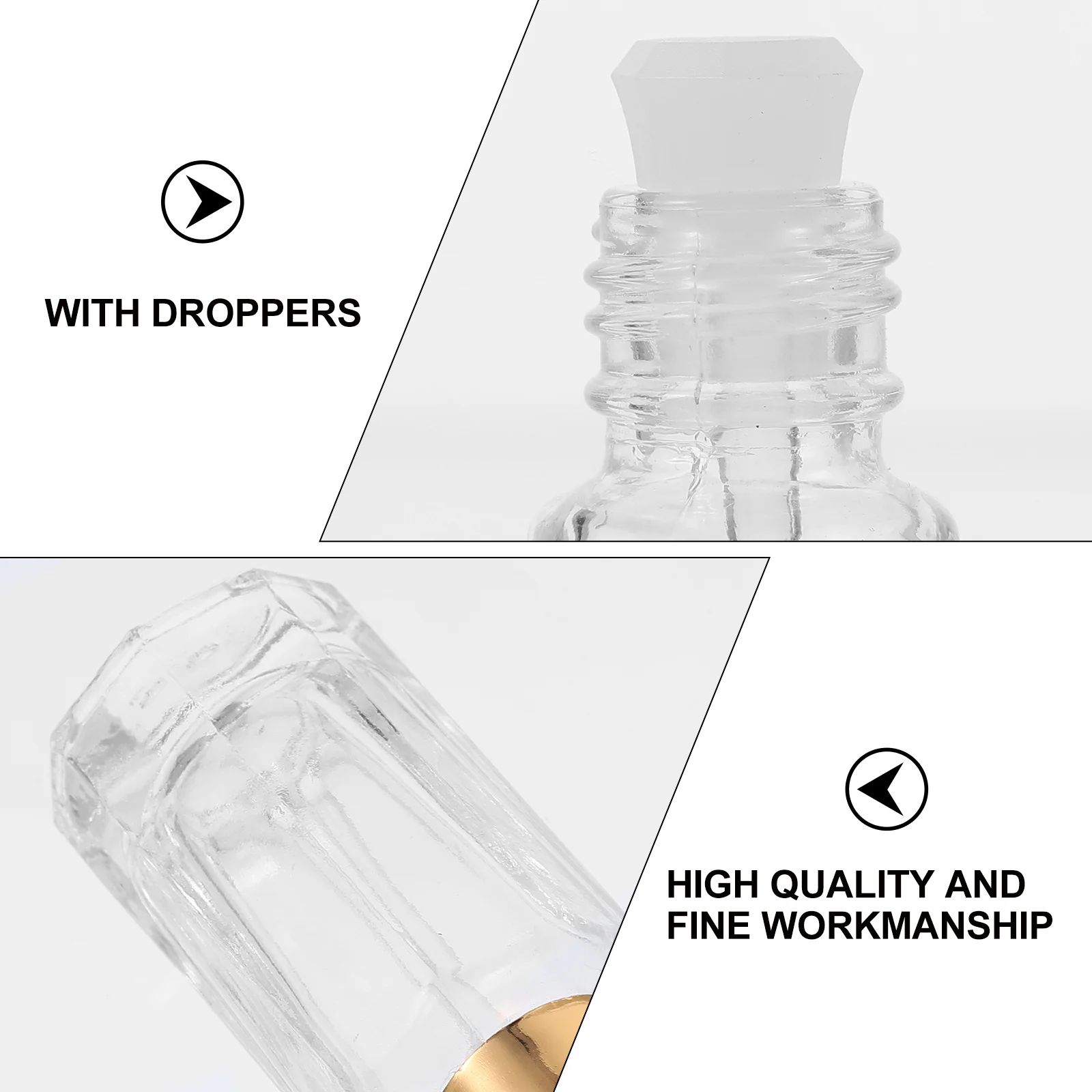 

4Pcs 12Ml Fragrance Glass Dropper Bottles Reusable Eco Friendly Essential Oils Essential Oil Bottle Fragrance Glass Bottle