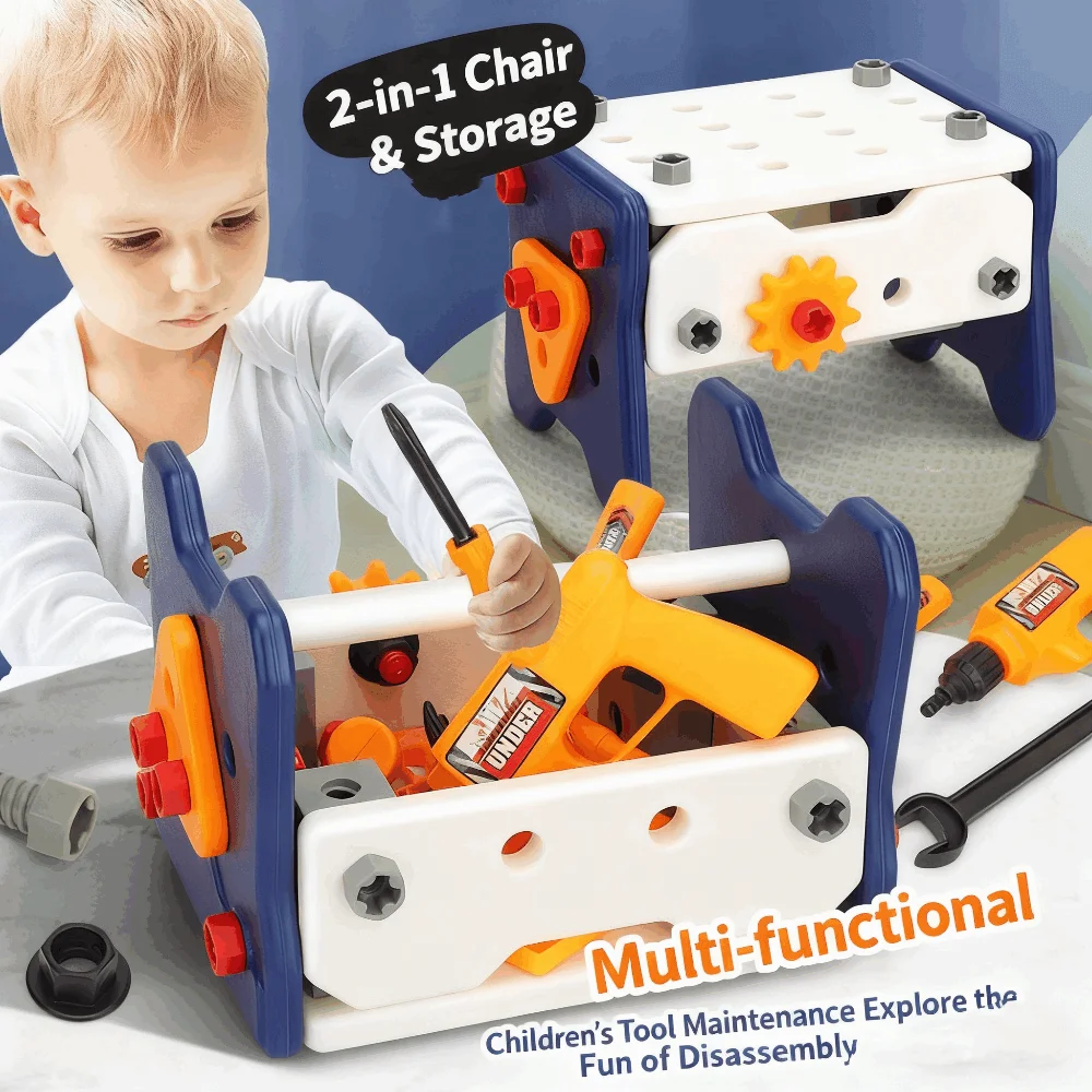 어린이 도구 세트 시뮬레이션 수리 도구 드라이버 수리 집 교육 장난감, 크리스마스 선물, 배터리 필요 없음