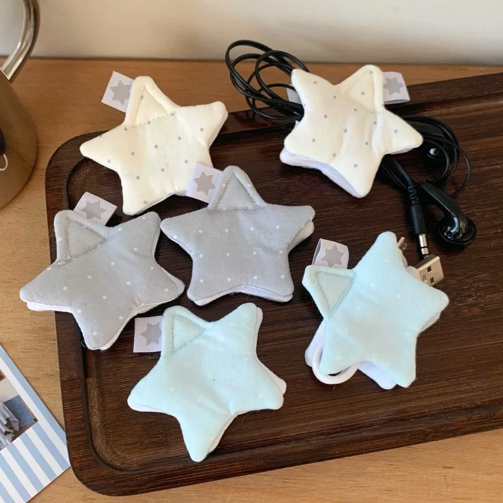 Polka Dot Data Cable Organizer Y2K Cute Earphone Storage Bag Star Korean Japan Style Earphone Decoration Accessories