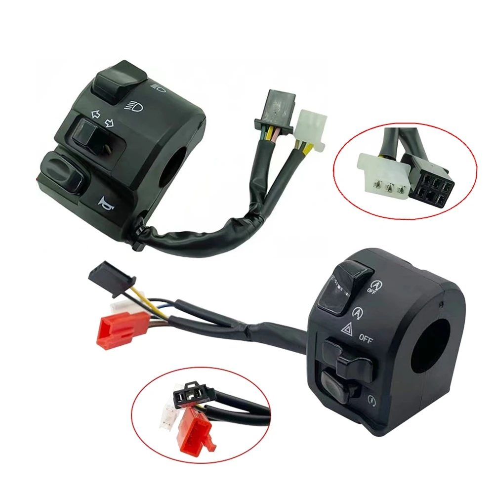 Para YAMAHA NVX/NMAX155 manillar izquierdo derecho interruptor motocicleta bocina señal de giro faro arranque eléctrico interruptor de Control del manillar