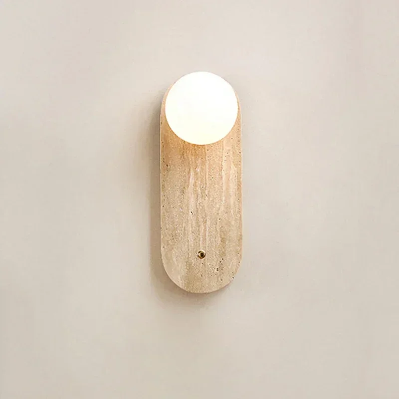 Nordic Japanische Wabi Sabi Stil Dekorative Wandleuchte Lampe Wohnung Schlafzimmer Wohnzimmer Hintergrund Naturstein Wand Lichter