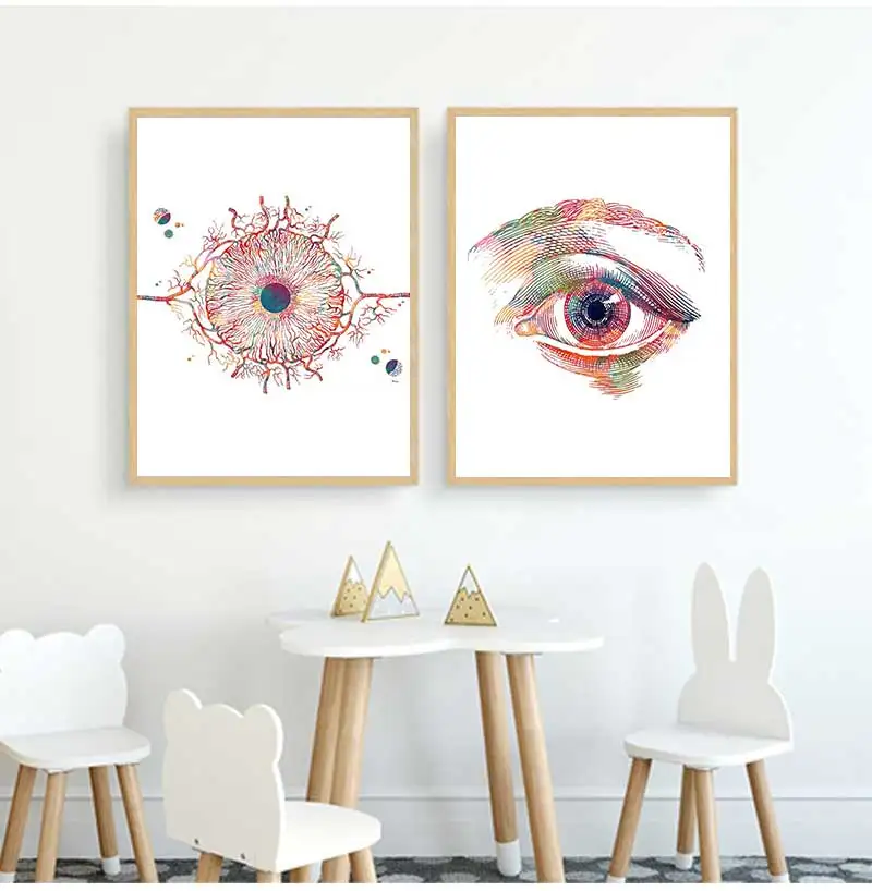 Modern Human Eye Anatomy Iris and Pupil Structure Muscle Medical Poster Canvas Painting Wall Art Pictures Home Office Decor