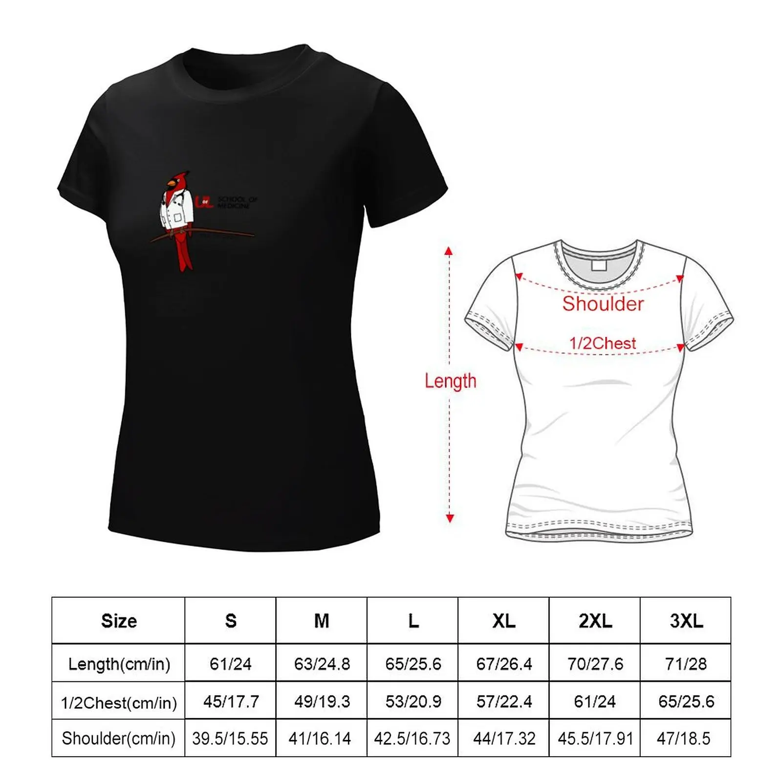 ULSOM-Cardinal Classe de 2026 Camiseta Feminina, Tops de Luxo, Roupas de Designer