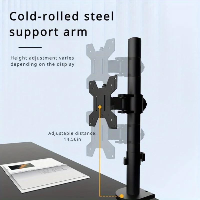 BEISHI Pojedynczy uchwyt na monitor Stojak na monitor biurkowy Ramię monitora mieści ekran dla 27\