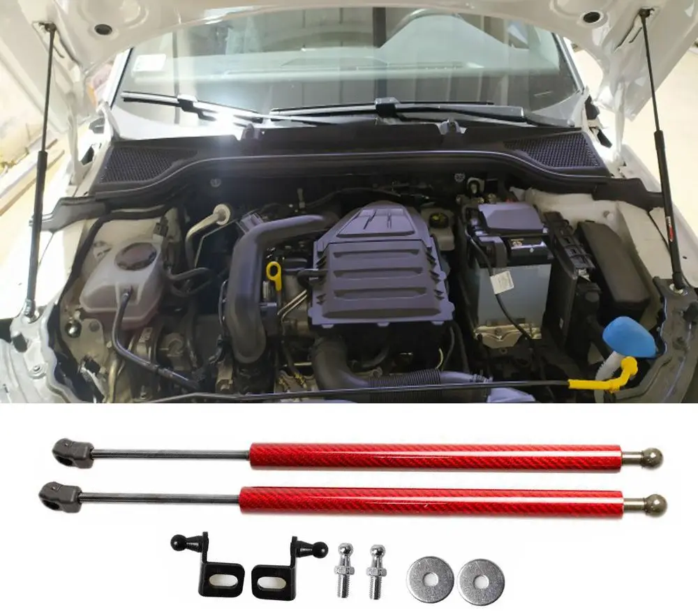 For Skoda Scala 2019-2024 Front Hood Bonnet Modify Gas Springs Struts Carbon Fiber Lift Supports Shock Dampers Absorber Rod Arms