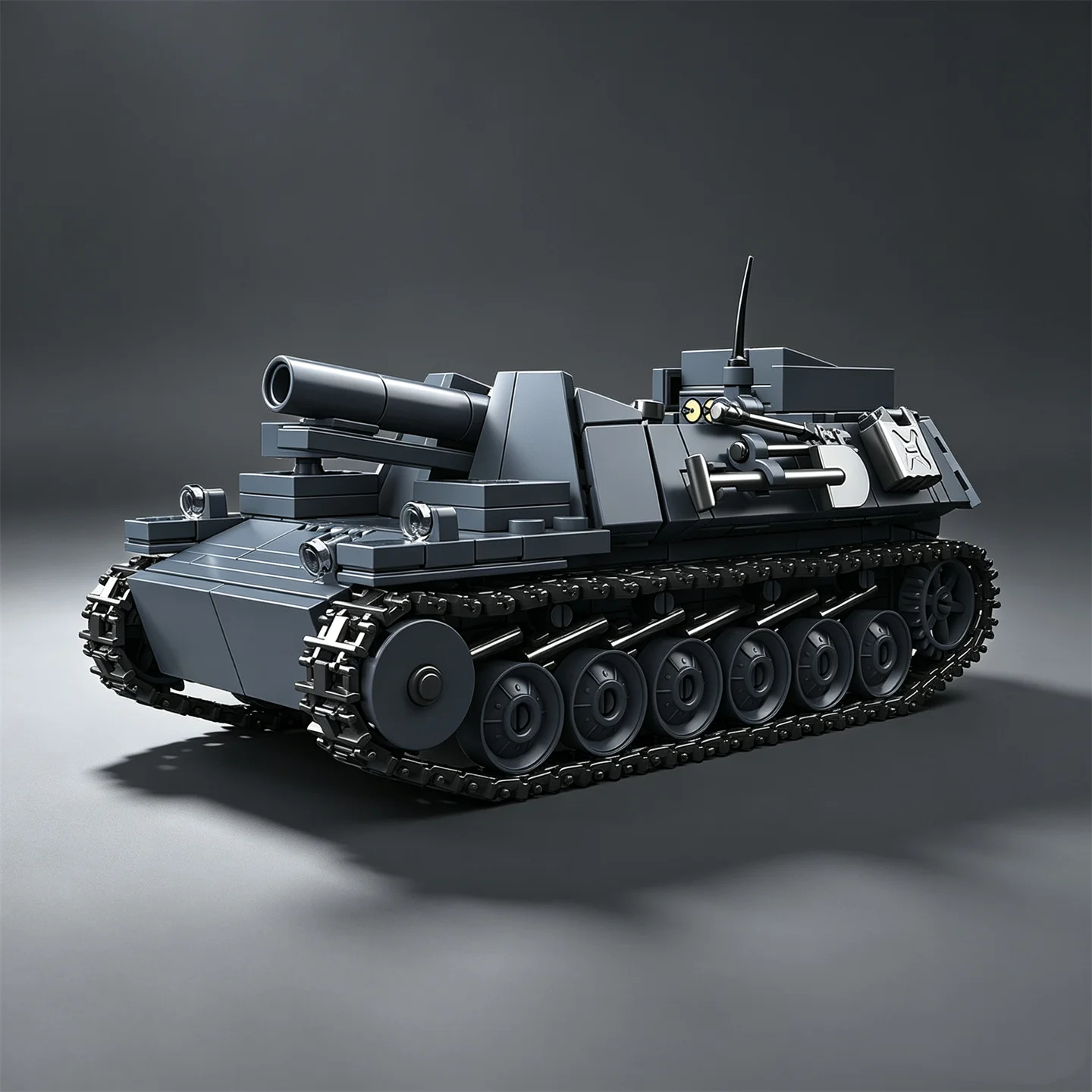 Bison II 150mm Heavy Self-Propelled Howitzer Armored Vehicle Construction Set Model Building Blocks Tank Toy MOC Display Piece