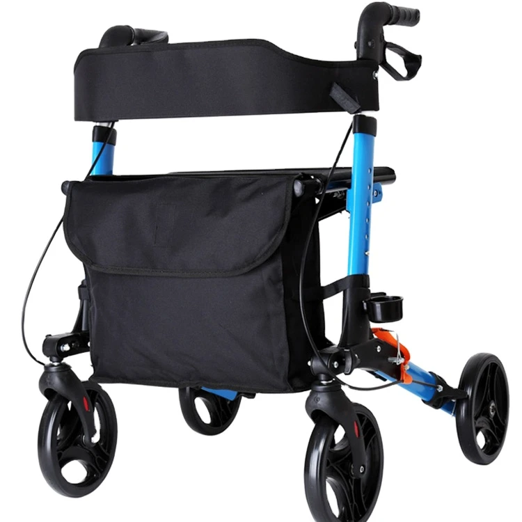 

NEW ARRIVAL Best Choice Lightweight Foldable Portable Rolling Aluminium Alloy Walkers 4 Wheels Walking Walker Rollator- BZ-BQ01