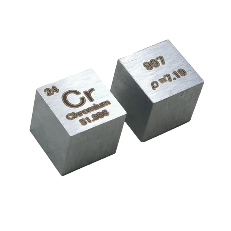 

99.7% High Purity Chromium Metal Cr 7.2g Carved Element Periodic Table 10mm Cube