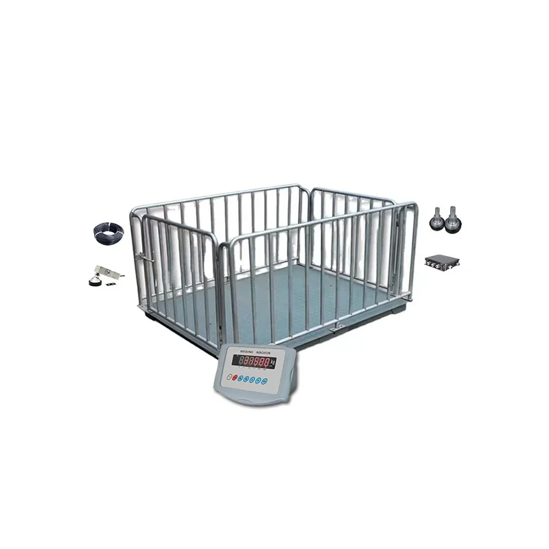 High quality steel Electronic Cattle Sheep Weighing Scale  For 3000KG Portable Livestock Weigh Scales Animal Scale  with  fence