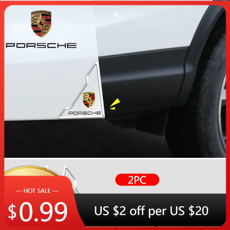 

Car Sticker For Porsche 2pcs Silicone Car Door Corner Protector Anti-Collision Scratch Cover for Porsche Boxster Cayman Cayenne