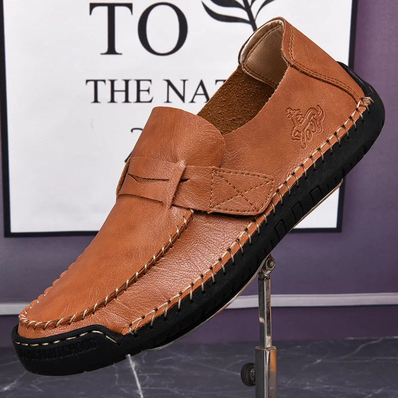 Men's Loafers Leather Slip-On Shoes