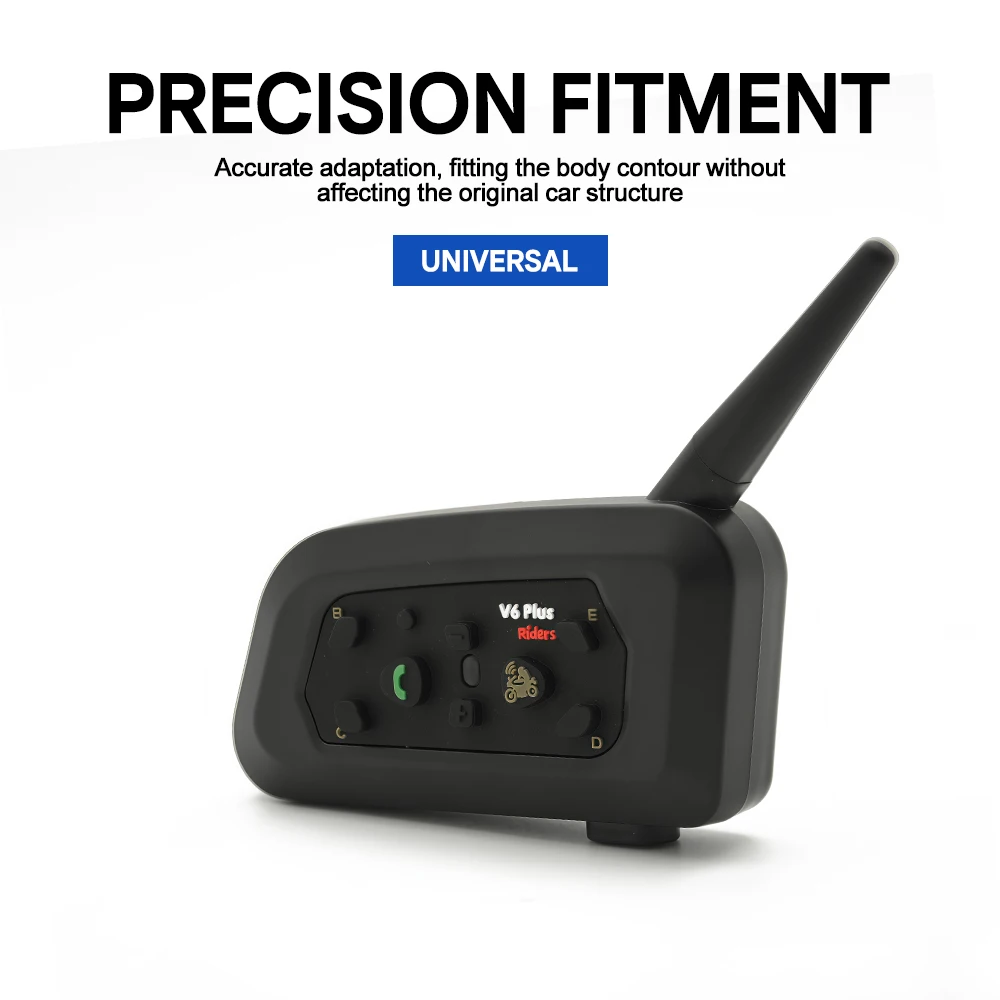 V6 PLUS Motorcycle Bluetooth Helmet Headset Intercom 850mAh MOTO Communicator 800m Interphone for 6 Riders IP65 Waterproof