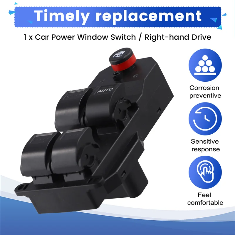 

35750-SAA-003 Автомобильный электрический переключатель стеклоподъемника для Fit Jazz GD1 GD3 2002-2008, аксессуары с правым рулем