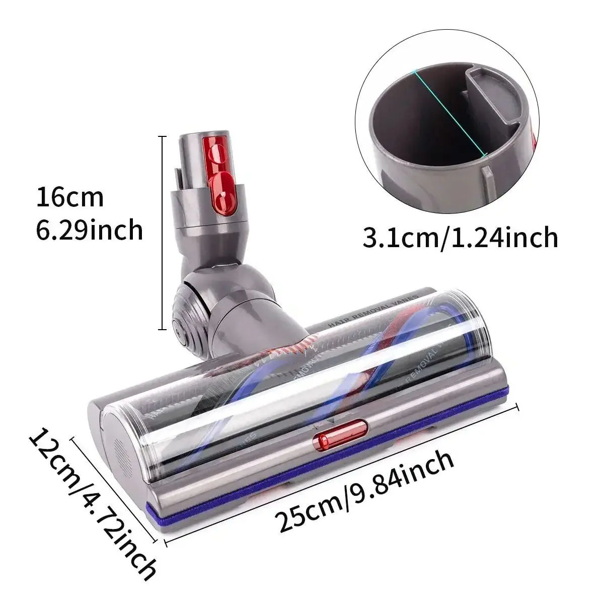 

Используется для пыли Dyson V11 V15 V10 V8 V7, противоувесающая чистящая головка, регулируемое всасывание, чистящие ковры и твердые полы.