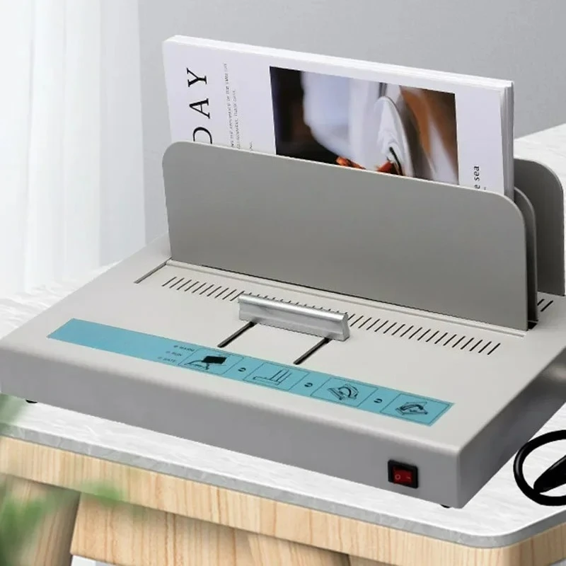 Hot melt binding machine small glue binding machine hose rubber strip automatic office voucher manual universal machine