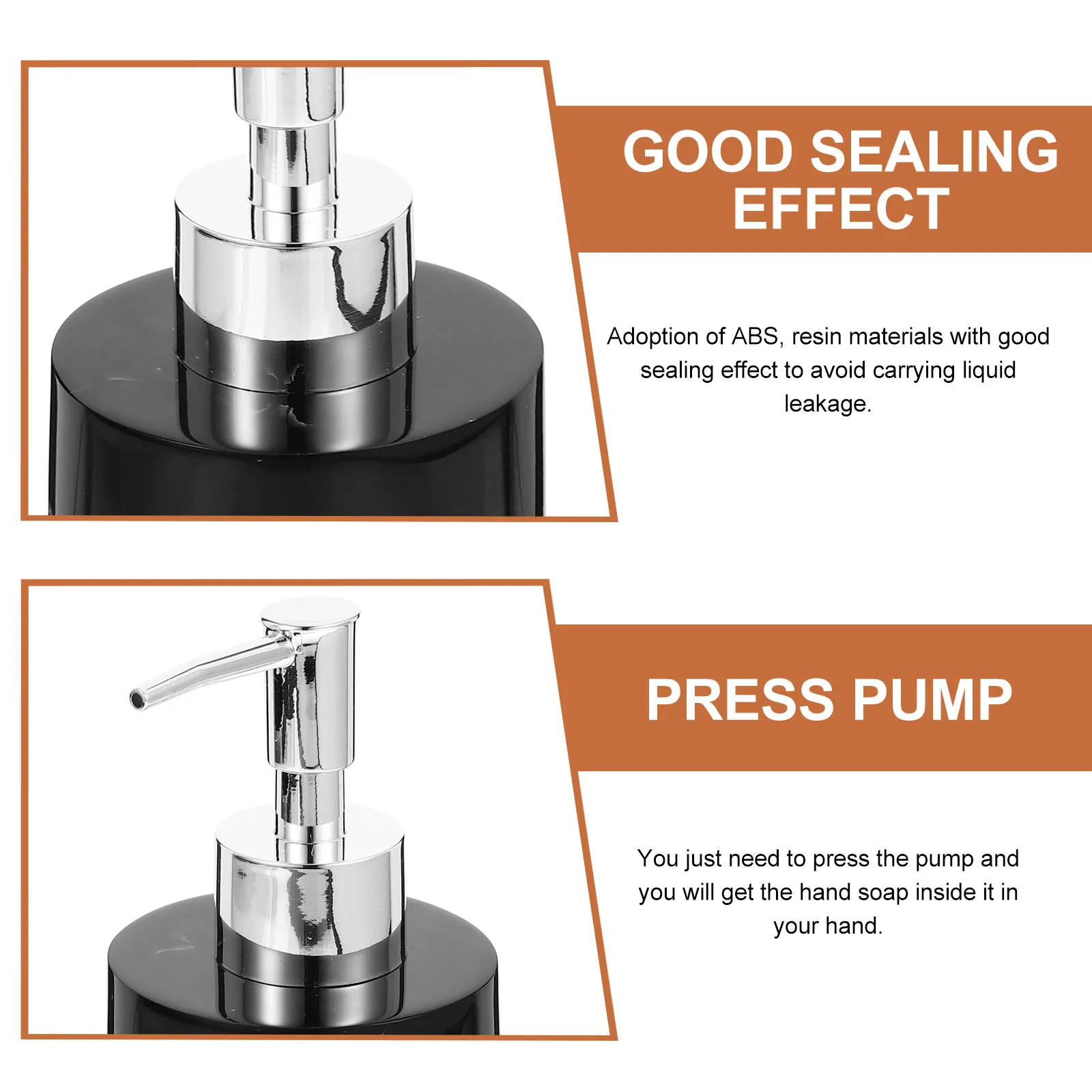 

Refillable Hand Soap Dispenser Marble Pattern ABS Resin Material Leakproof Design Portable Pump Bottle for Bathroom Kitchen