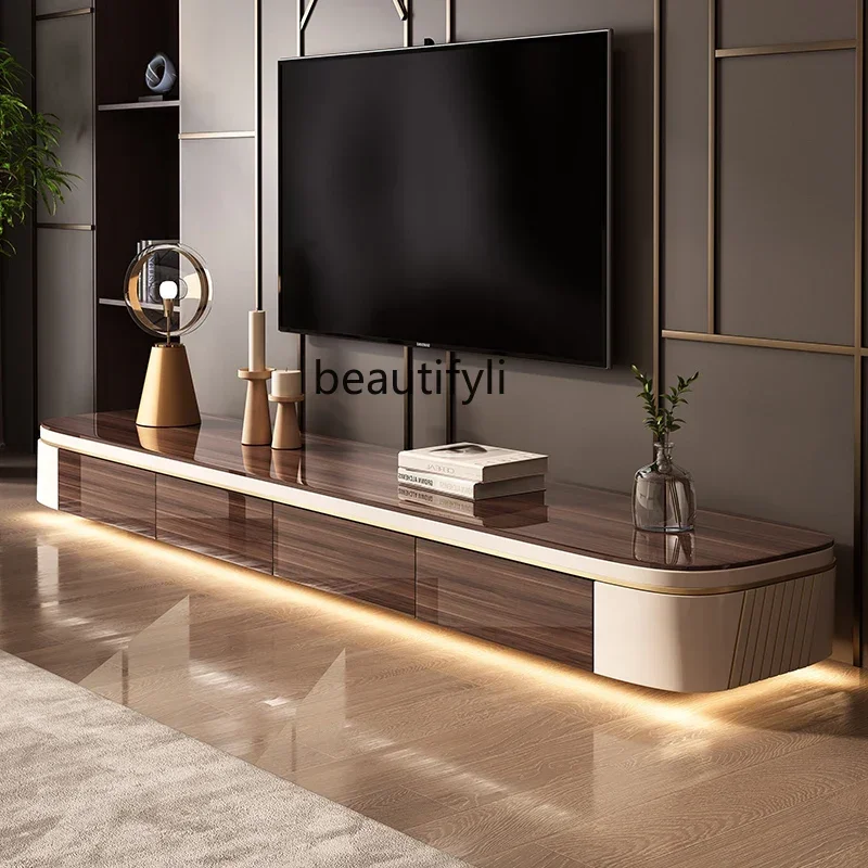 

CC Household floor-to-ceiling motor cabinet complete living room extended floor cabinet 2025 new light luxury high-end