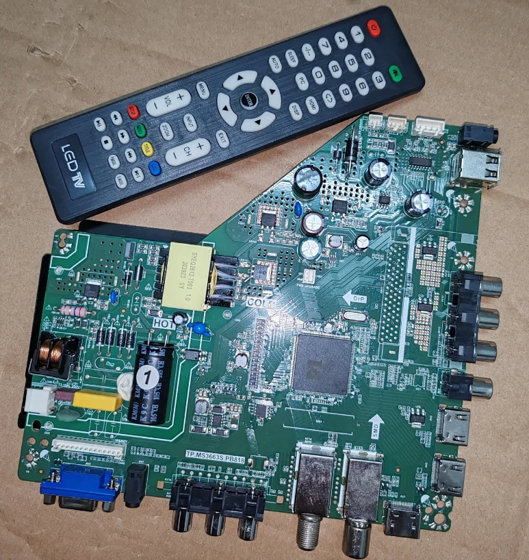 

TP.MS3663S.PB818 Three in one LED TV motherboard, tested and photographed