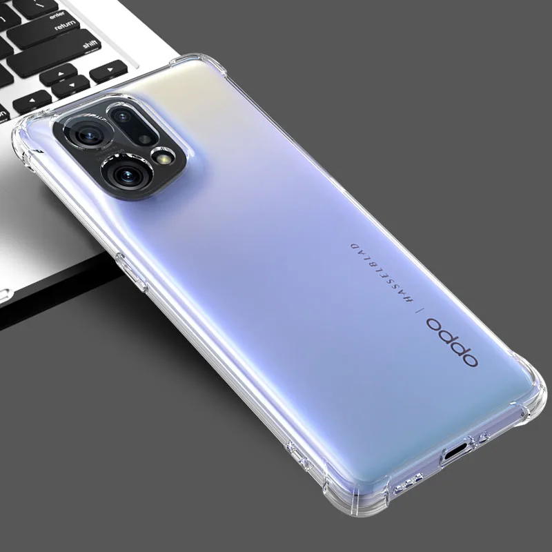 Original Clear Airbag Phone Case for OPPO Find X5 Pro Lite OPPOFindX5Pro X5Lite 5G Soft Silicone Waterproof Transparent Cover image 2