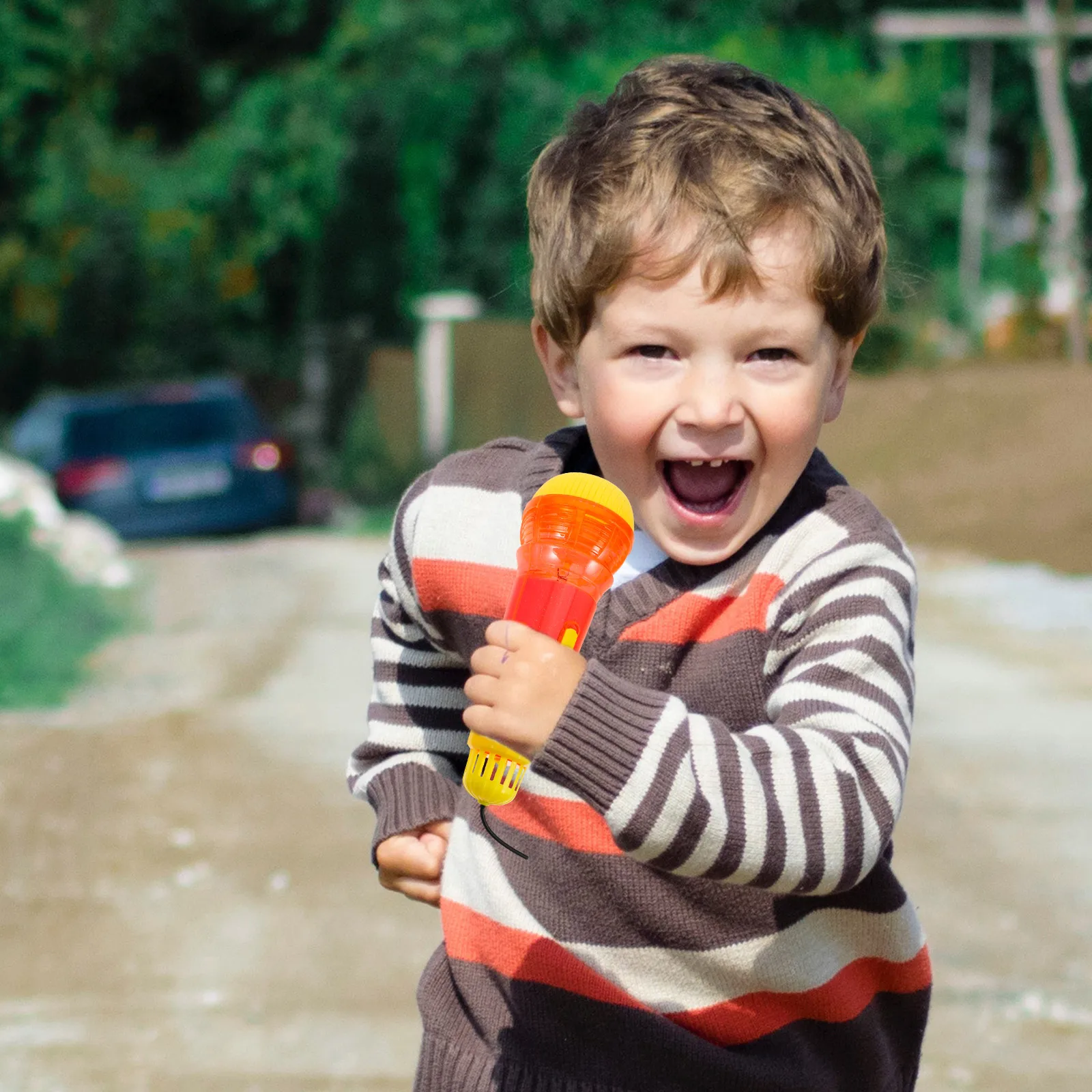 2 個マイクおもちゃ子供子供楽器子供玩具マイク Abs 子供用