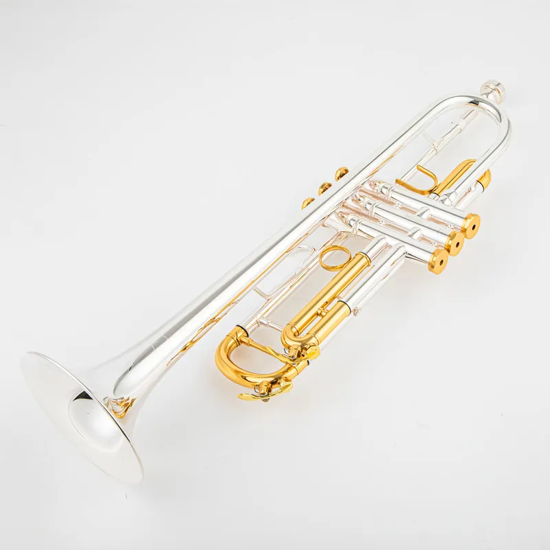 New Arrival Bb Trumpet TR-197GS Silver Plated Trumpet Small Brass Musical Instrument Trompeta Professional High Grade.