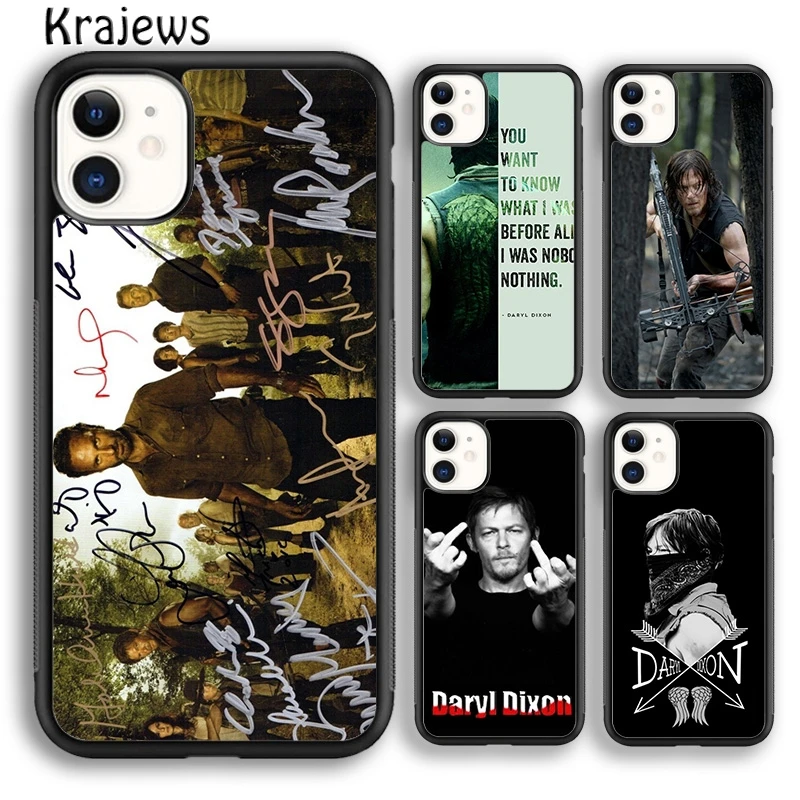 Krajews The Walking Dead Daryl D Soft Phone Case Cover For iPhone 16 15 SE2020 14 6 7 8 plus 11 12 13 pro max coque Fundas