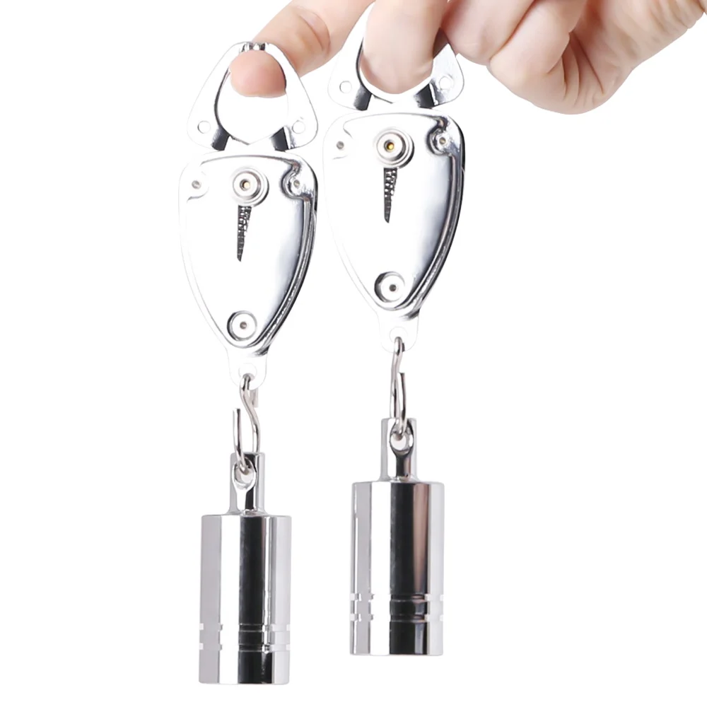 Women\'s BDSM Nipple Clamps Weight Stainless Steel Heavy Metal Chain Nipple Milk Clips Breast Clip Pendant Sex Toys For Couples