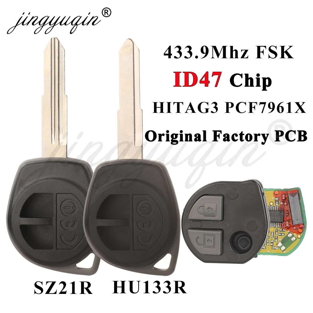 jingyuqin T68L0 T61M0 ID47 PCF7961X Car key For Suzuki Swift SX4 Ciaz Ertiga Cultus Xcross 433MHz 2BTN Auto Remote Control Fob