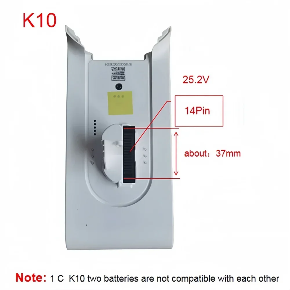 2025 Replacement Battery Pack For Xiaomi Mijia K10 Handheld Cordless Vacuum Cleaner 25.2v 5000mAh LI-ion Rechargeable Batteries