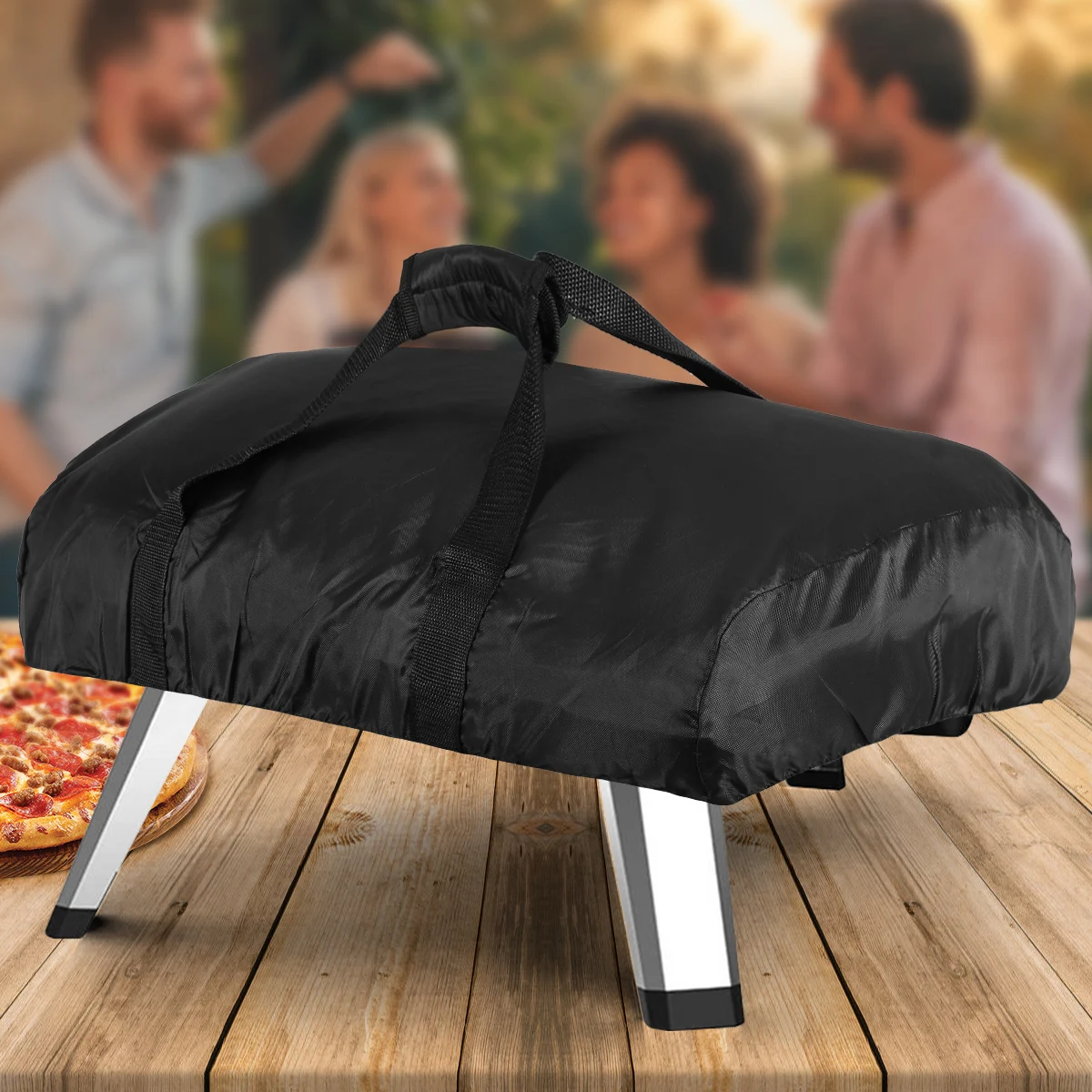 Pizza Oven Cover 420D Oxford Fabric Waterproof Pizza Oven Cover Heavy Duty Weather Resistant Cover Compatible for Ooni Koda 12