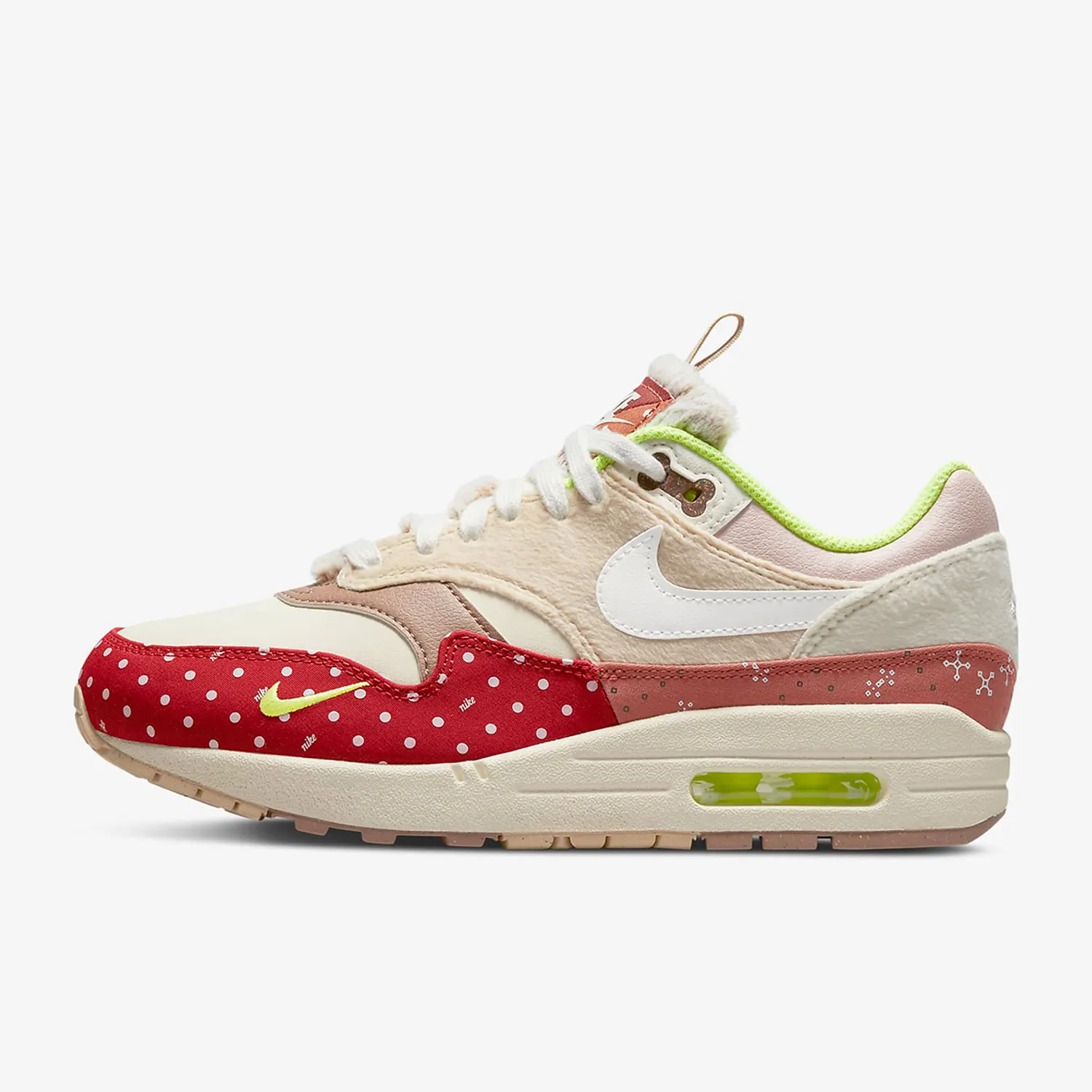 حذاء الجري Nike Genuine Air Max 1 PRM للنساء ذو وسادة هوائية ريترو DR2553-111 #1