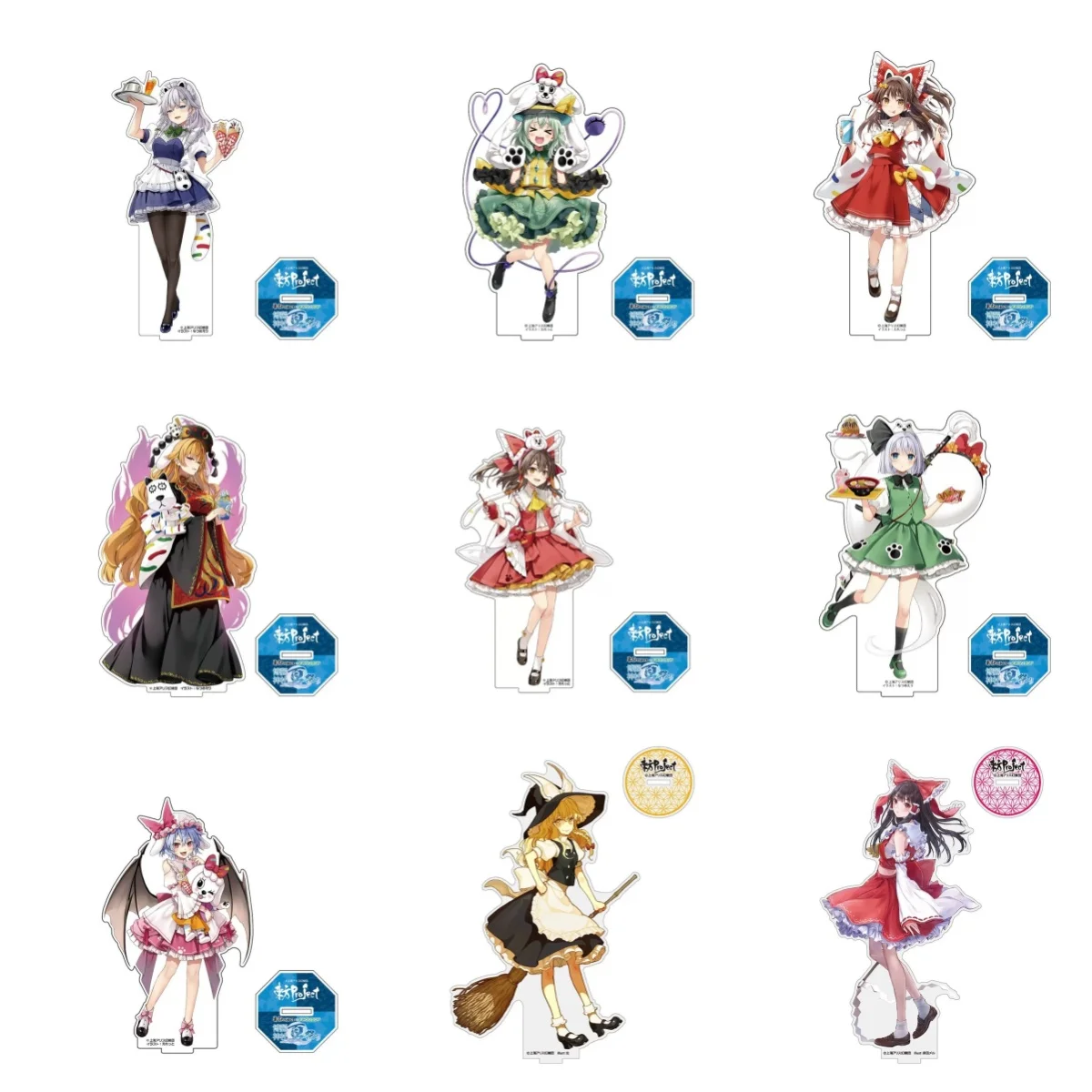 Anime Touhou Project Summer Festival Attire Reimu Hakurei Acrylic Stand Model Plate Keychains Desk Decorations