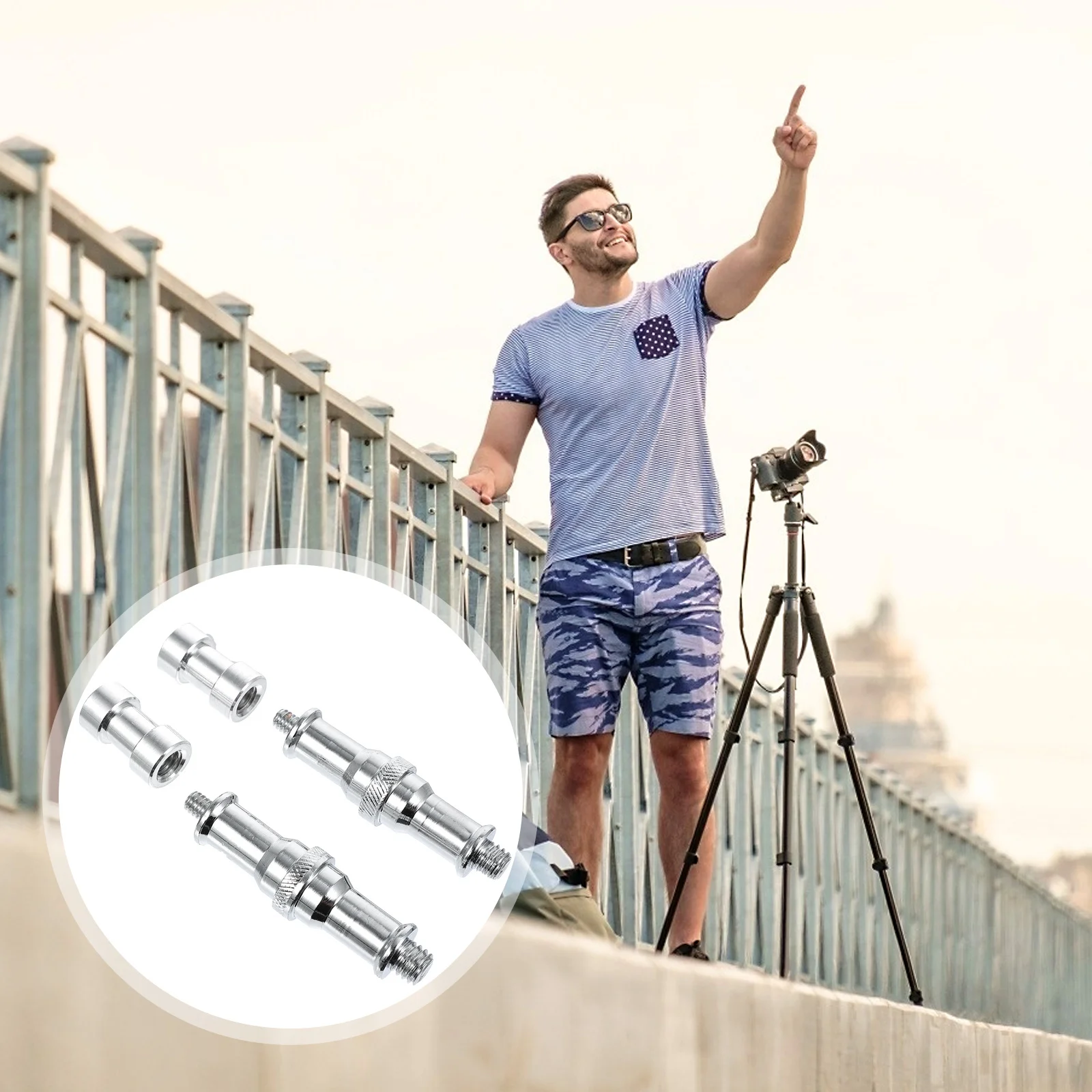 

2 set 3/8 Inch To 1/4 Inch Conversion Screw Nut For Action Camera Mount Adapter Aluminum Alloy Sturdy Hot Shoe Cold Shoe Flash