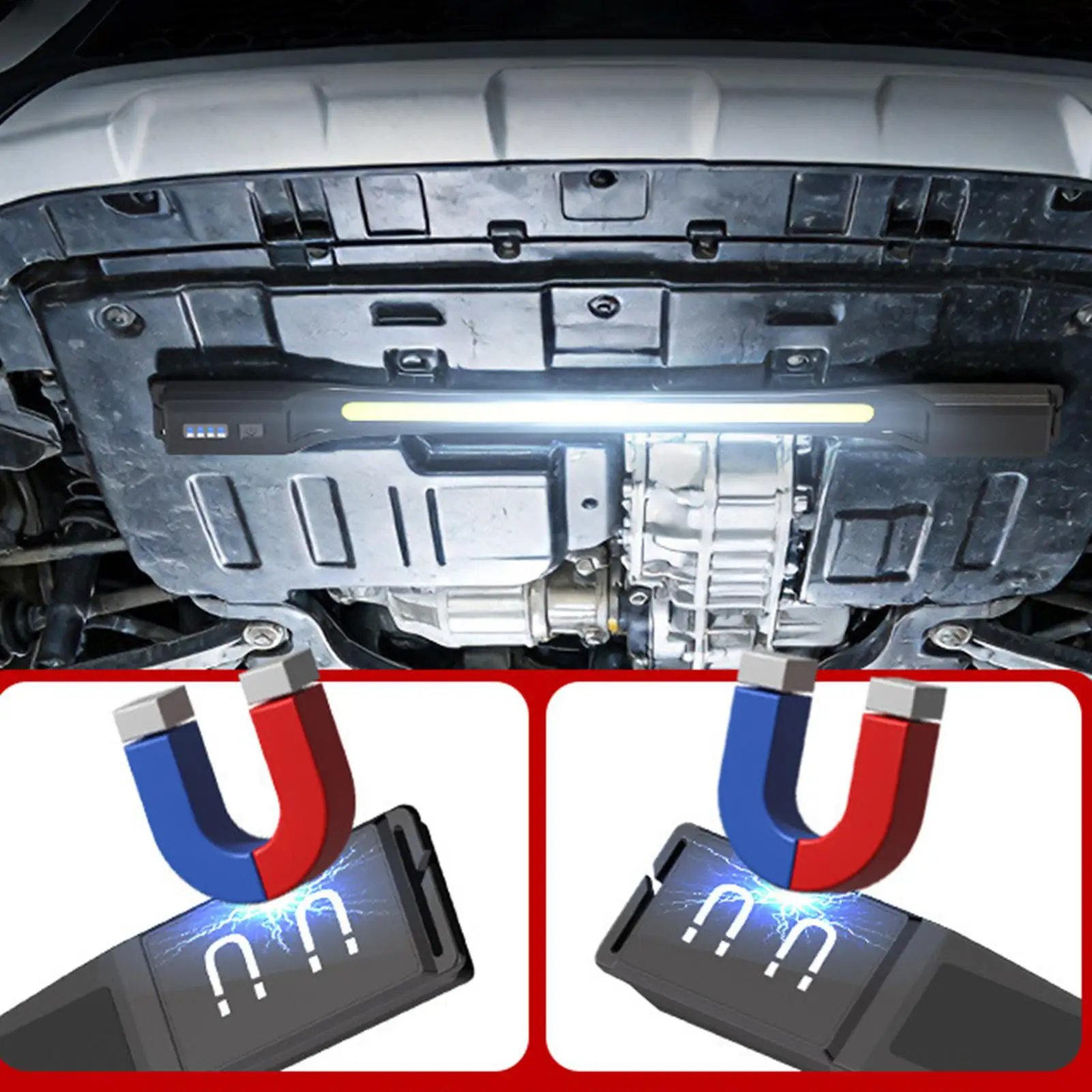 LED Work Light Rechargeable Magnetic Car Repair Lighting Automotive Work Light Bar For Auto Mechanic Technician Electrician