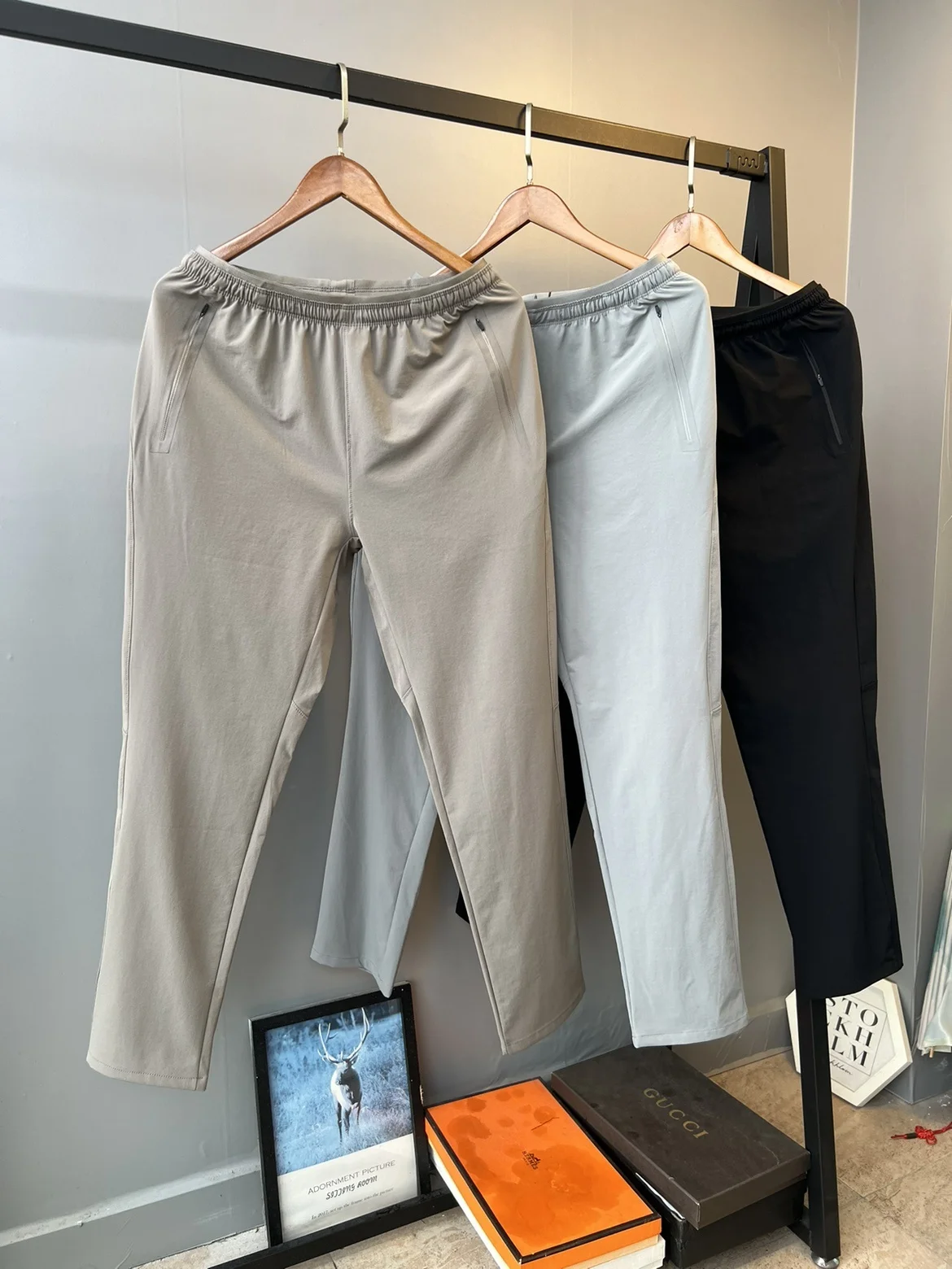 

Мужские повседневные спортивные тонкие быстросохнущие брюки с эластичной талией, дышащие, модные, прямого кроя, весна-осень, новинка