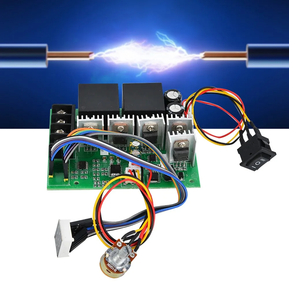 60A Current Rating PWM Motor Speed Controller CW/CCW Switch 0-100% Adjustment DC Motor Speed Controller