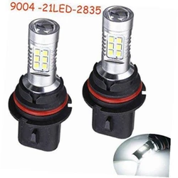 2pcs HID 화이트 고출력 9004 HB1 2835 SMD 21W LED 자동차 자동 안개등 헤드 라이트 램프 전구 DC 12V