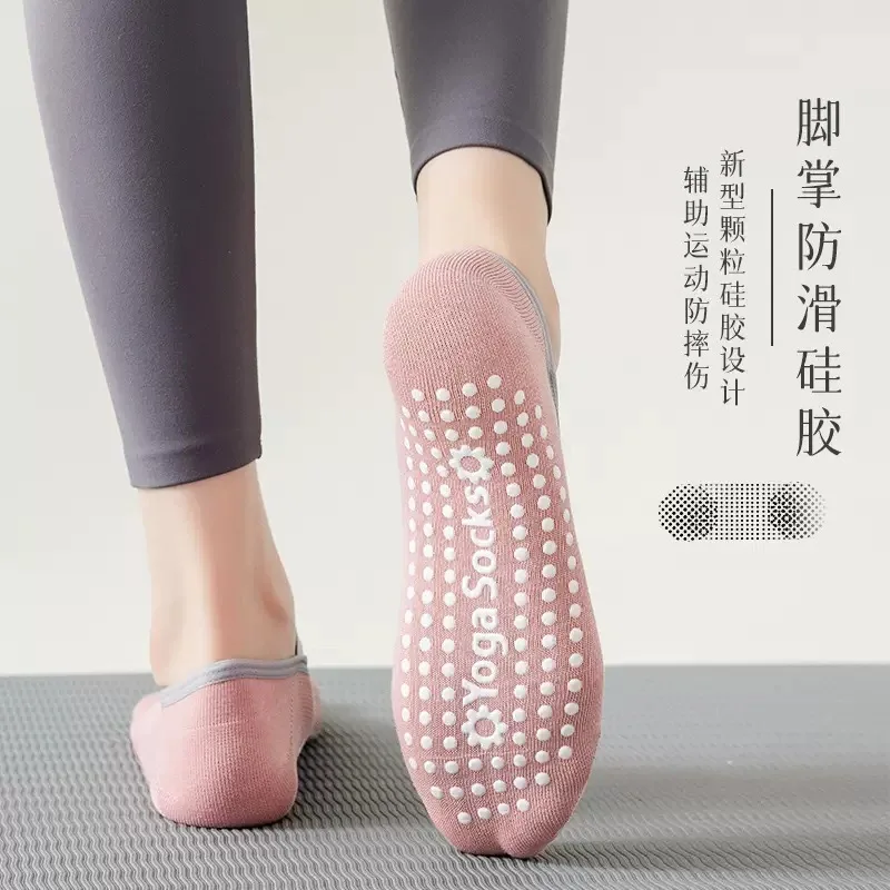 

Breathable Towel Bottom Yoga Socks Women Silicone Non-Slip Bandage Pilates Sock Ladies Ballet Dance Fitness Suit Yoga Mats