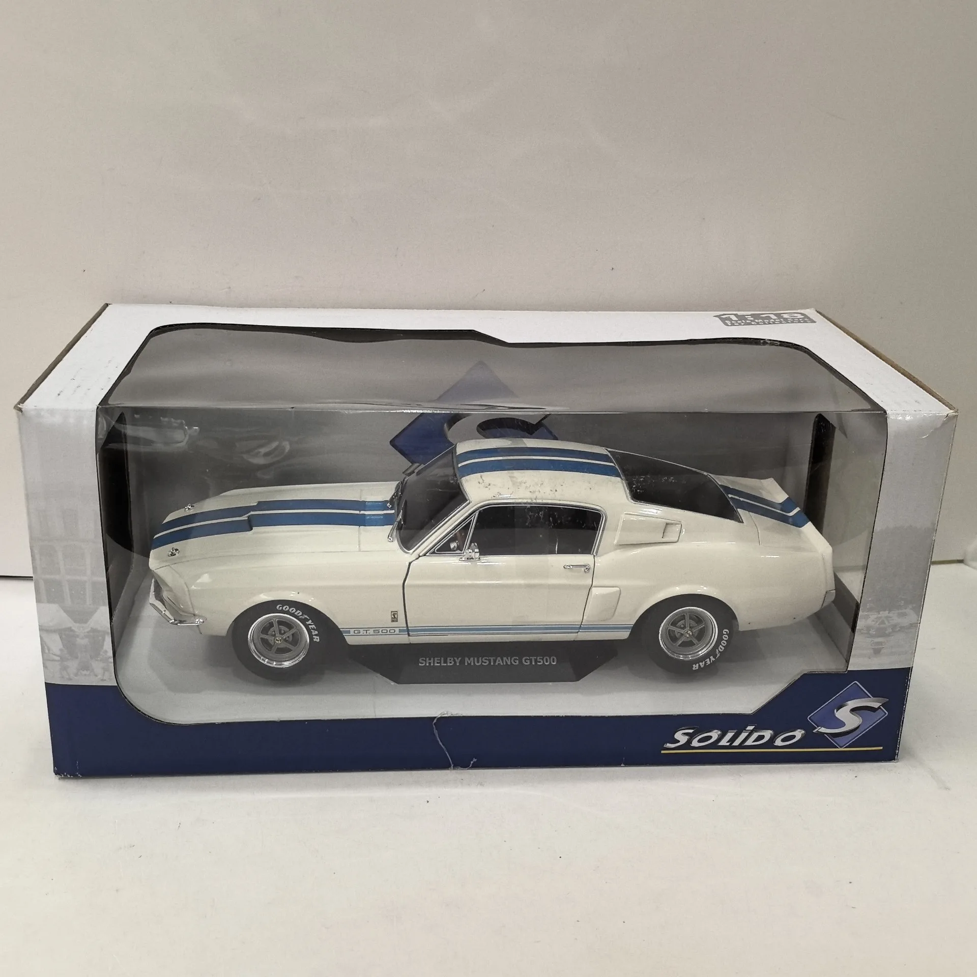 Modèle de voiture en alliage moulé sous pression, échelle 1/18 FORD SHELBY GT500 x7V6, jouet de collection, cadeau, affichage Souvenir, ornement