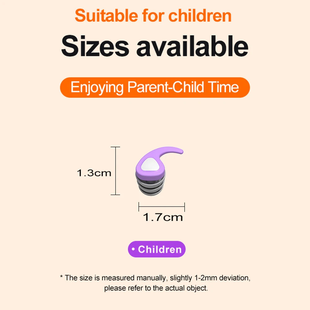 어린이 수영 귀마개, 재사용 가능한 실리콘 수면 귀마개, 수영장 목욕 샤워 서핑용 소음 감소 귀마개