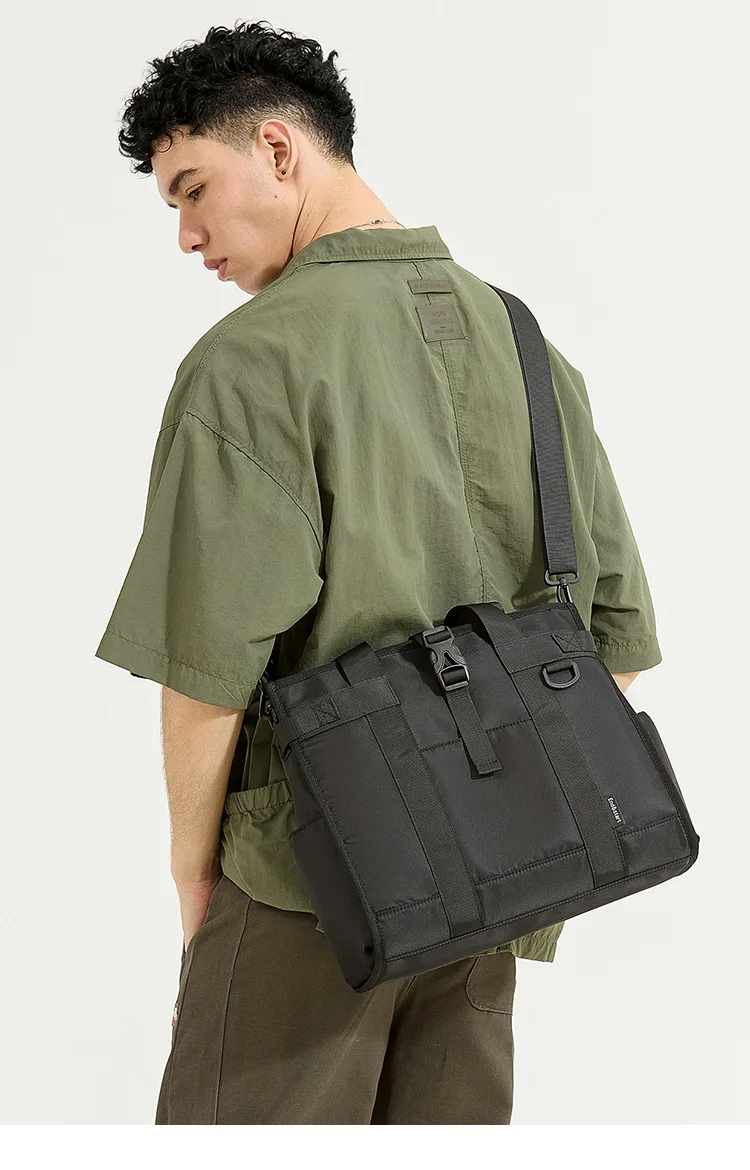 

Мужская водонепроницаемая сумка через плечо из ткани Оксфорд, большая вместительная студенческая сумка для хранения компьютера, сумка через плечо с уменьшением нагрузки